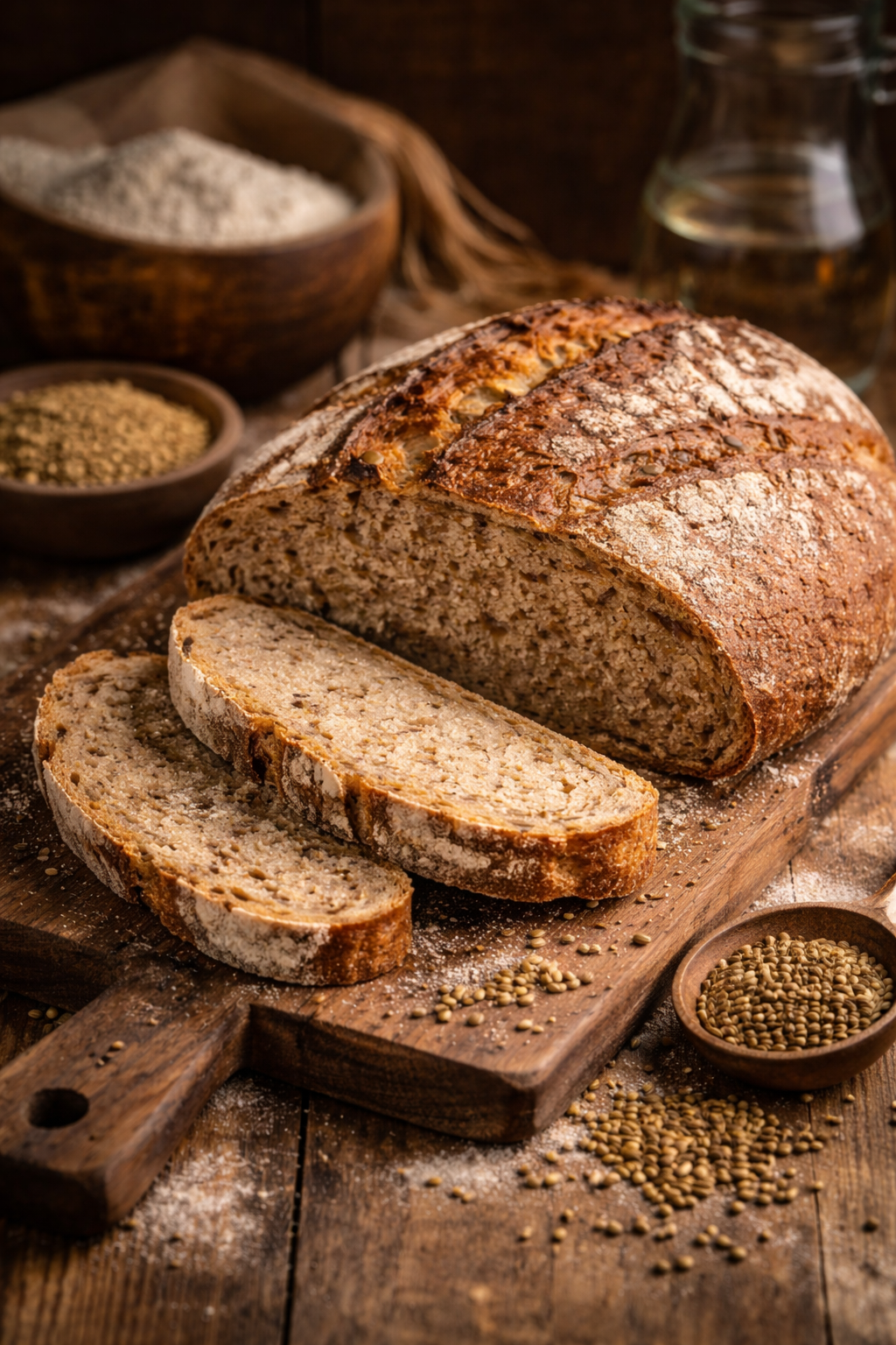 Rustikales Dinkel-Roggen-Brot für jeden Tag