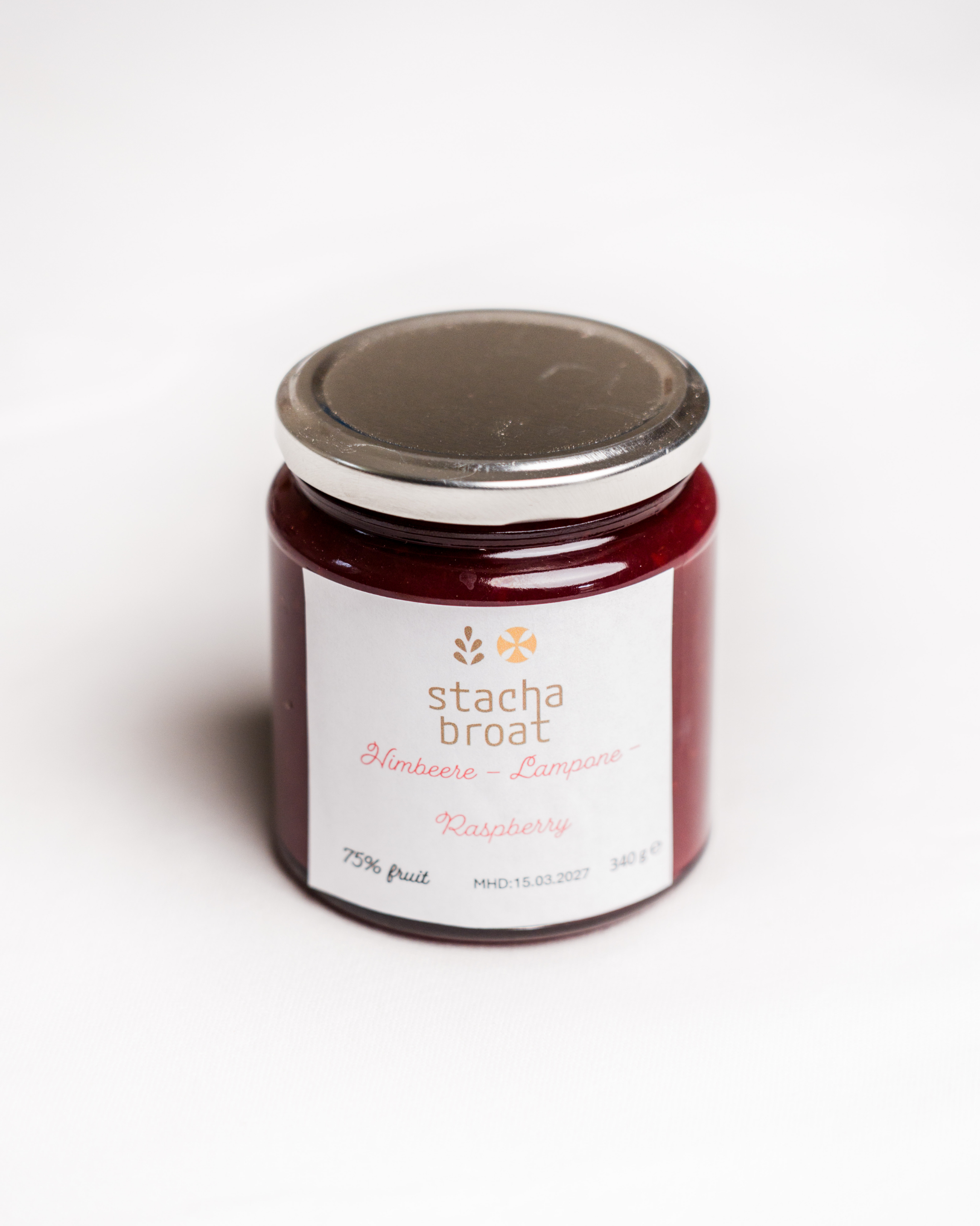 Himbeer-Marmelade – 75% Frucht, 340g