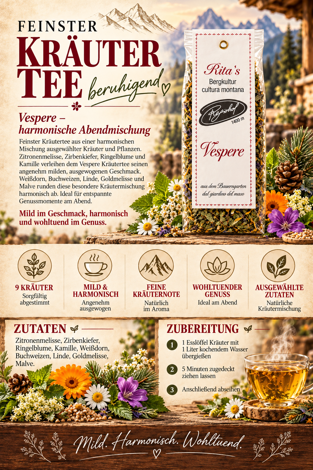 Tisana alle erbe Vespere – 25 g