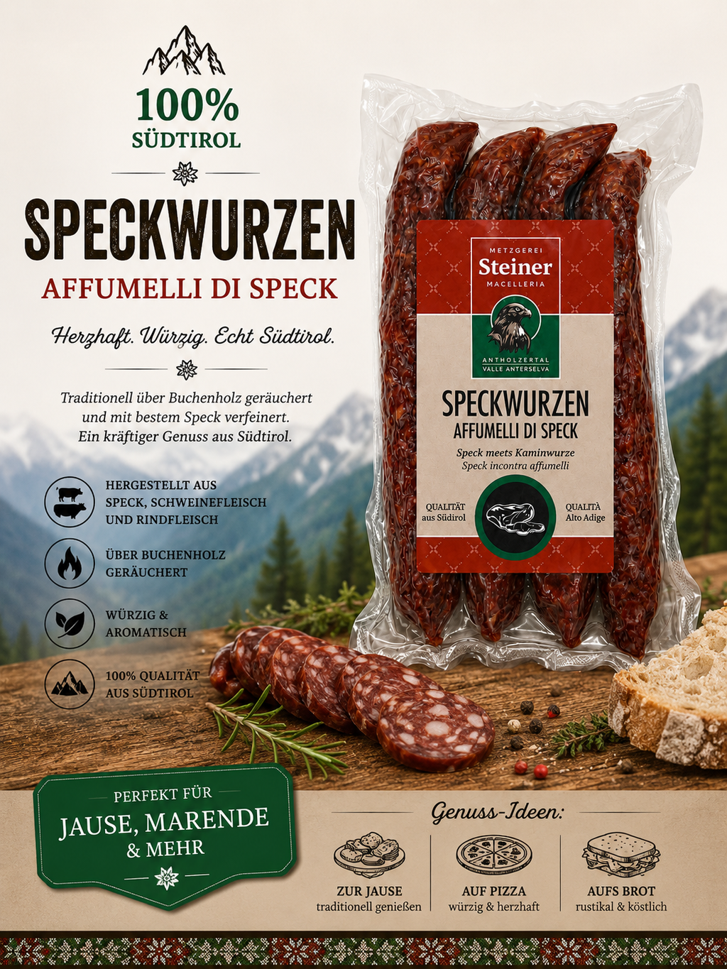 Speckwurzen Südtirol 130 g