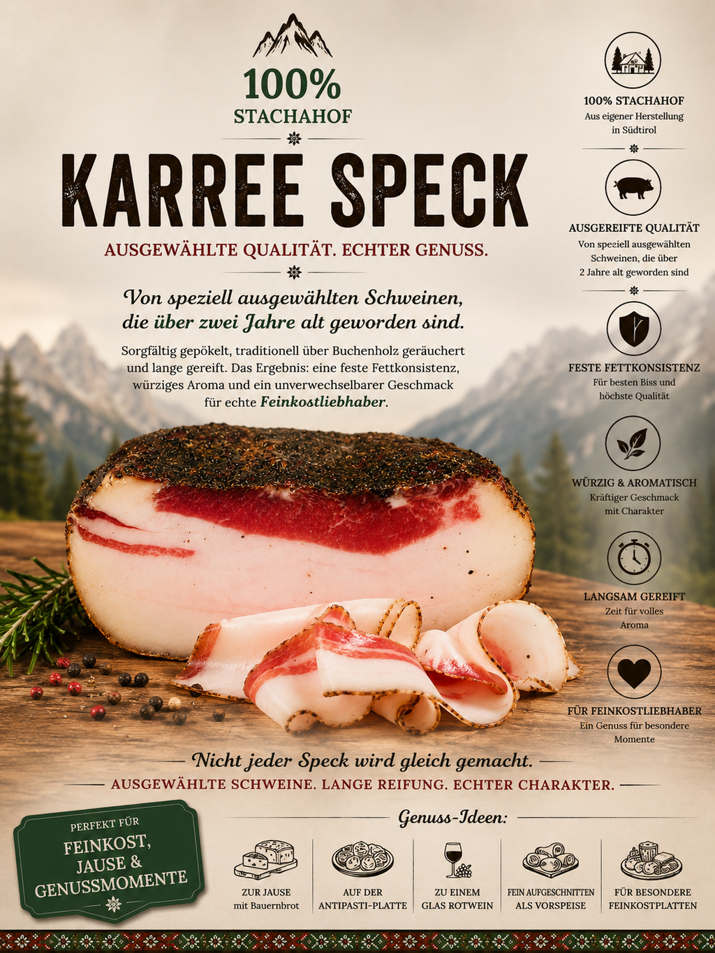 Karree Speck 500g