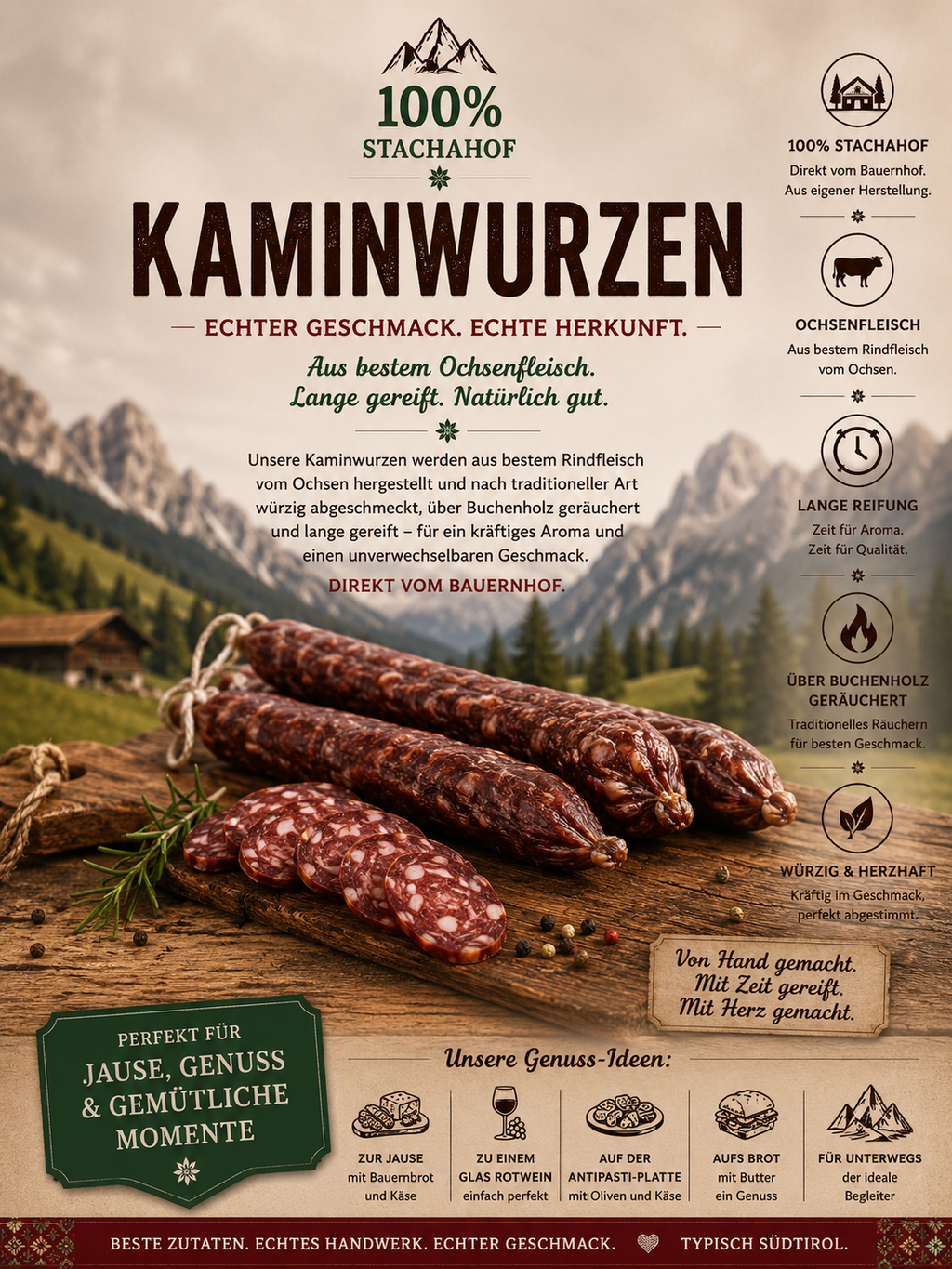 Kaminwurzen – traditionell gereift & fein geräuchert