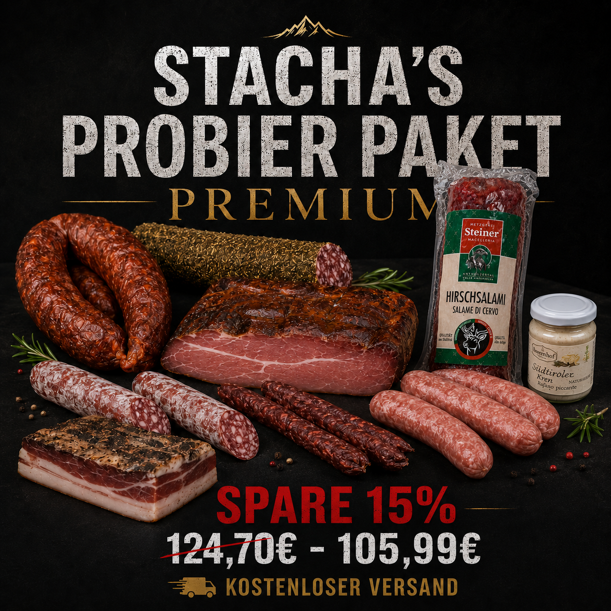 Stacha's Probierpaket Premium – 15 % Rabatt & kostenloser Versand