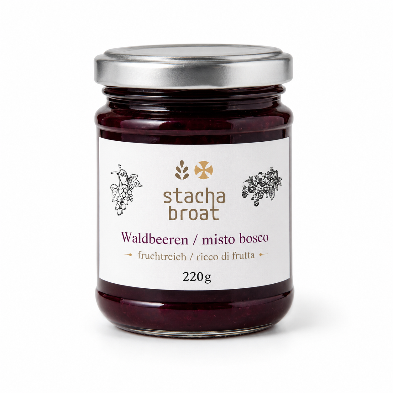 Composta di Frutti di Bosco 220 g – Ricca di frutta