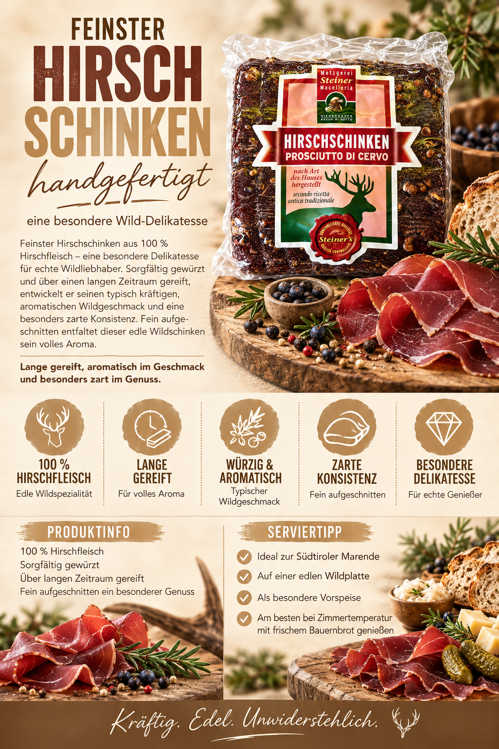 Hirschschinken 290 g