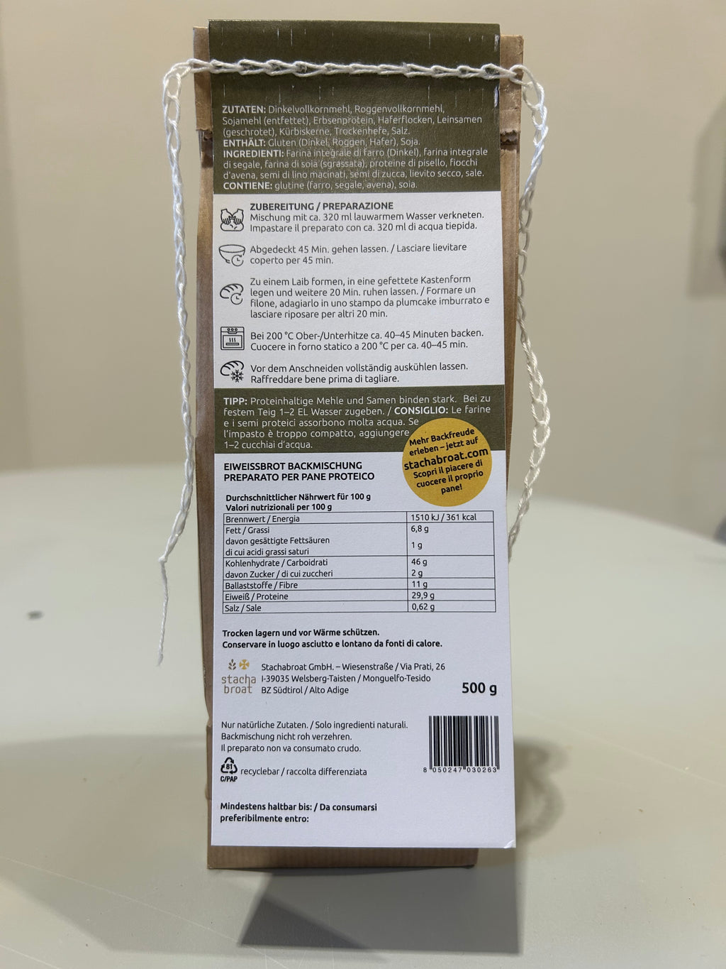 Preparato per pane High Protein 500g