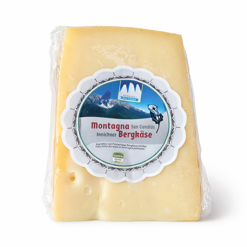 Innicher Bergkäse aus Heumilch – laktosefrei (ca. 300 g)